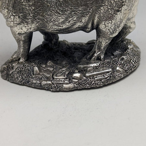 UK Country Artists Sterling Silver Sculpture Hippopotamus Figurine 120g